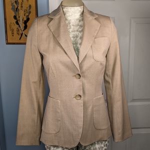 Tan Banana Republic Wool Blazer Neutral